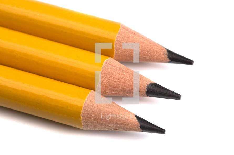 sharpened pencils closeup 