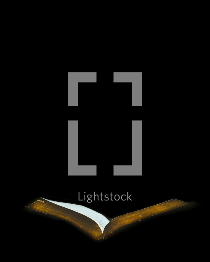 Bible on a black background 