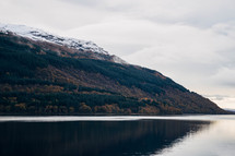 Mountainous views from Loch Eil in Scotland in the Fall