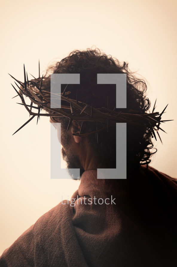 Jesus Christ Portrait with crown of thorns 
