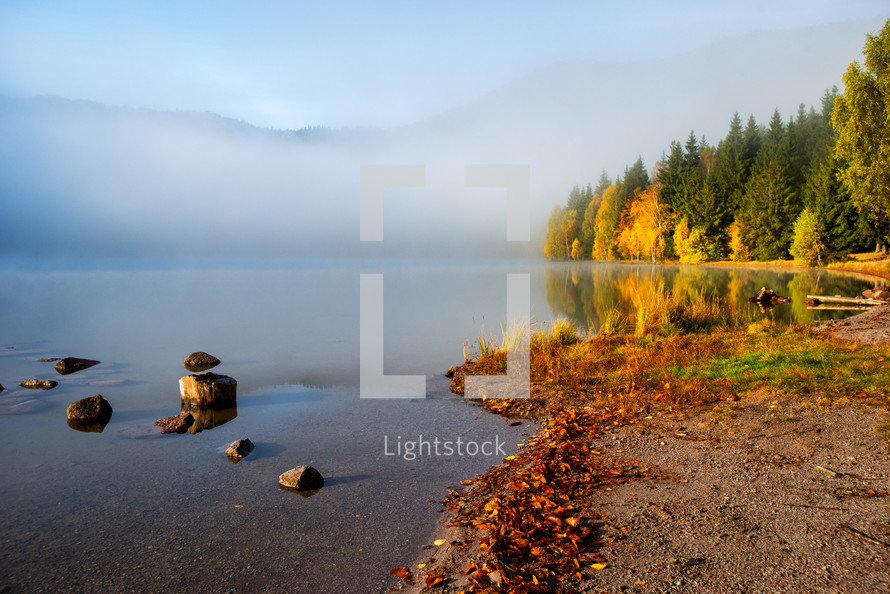 Autumn lake in Romania 