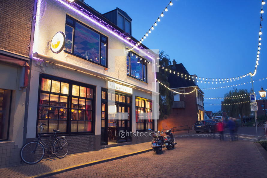 Evening cafe in the Netherlands