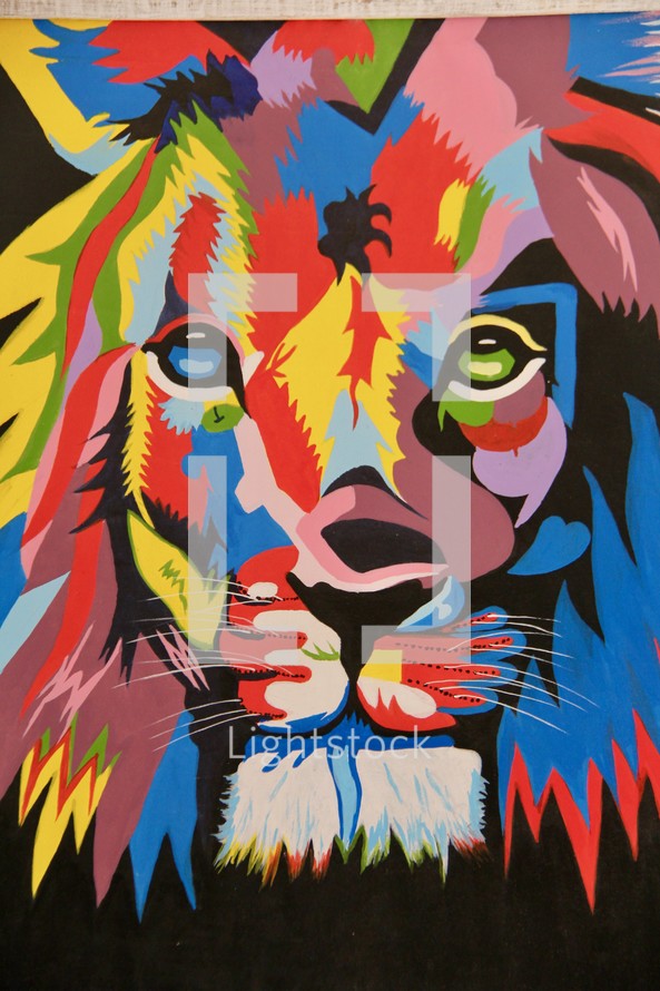 lion painting 