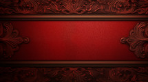 Ornate red frame textured background. 