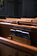 Bibles in the back of church pews 
