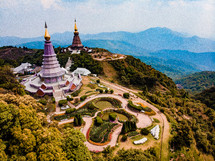 purple temple in Southeast Asia 