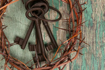 crown of thorns and keys 