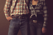 Couple in western wear.