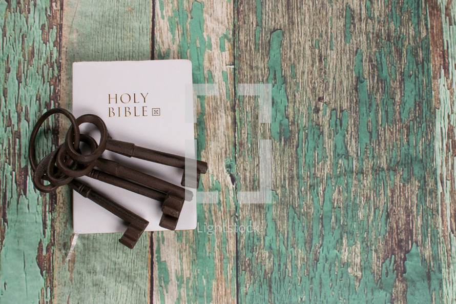 keys on a Holy Bible 