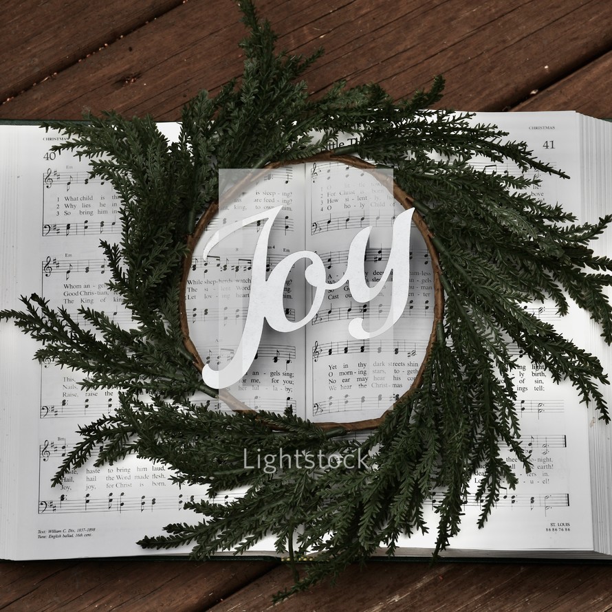 Joy - hymnal for Christmas worship service music 