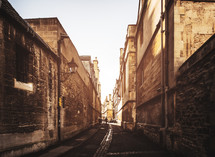 narrow alley between buildings 