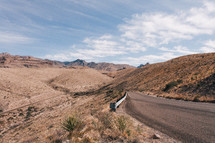 a rural desert road 