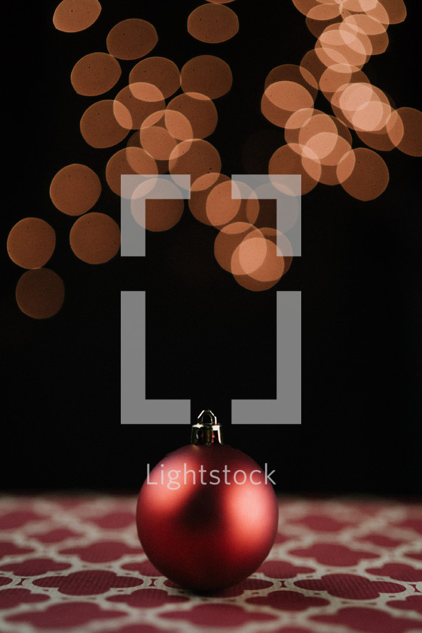 Christmas ornament and bokeh light 