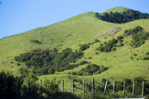 green hills and blue sky 