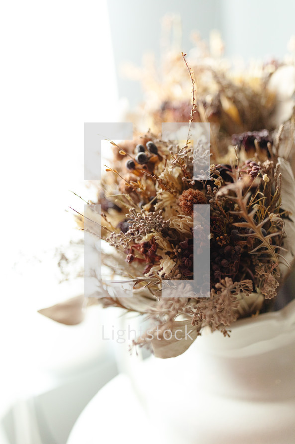 dried flowers up close