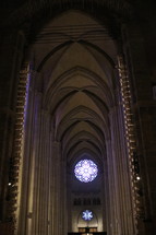 stained glass window in a cathedral 