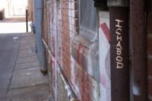 graffiti in an alley 