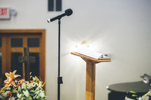 Bible on a podium 