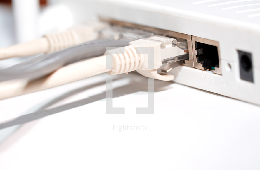 plugging in ethernet cords 