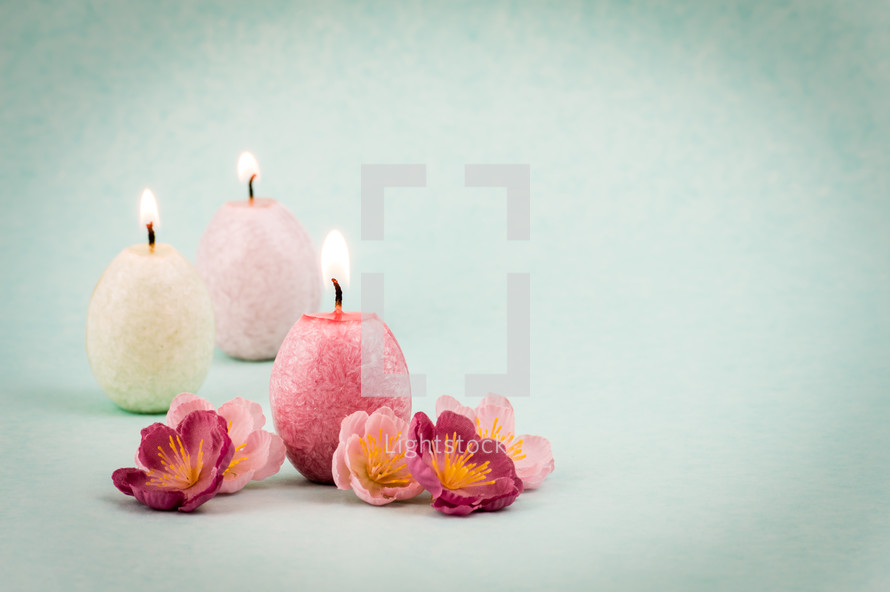 Easter egg candles 