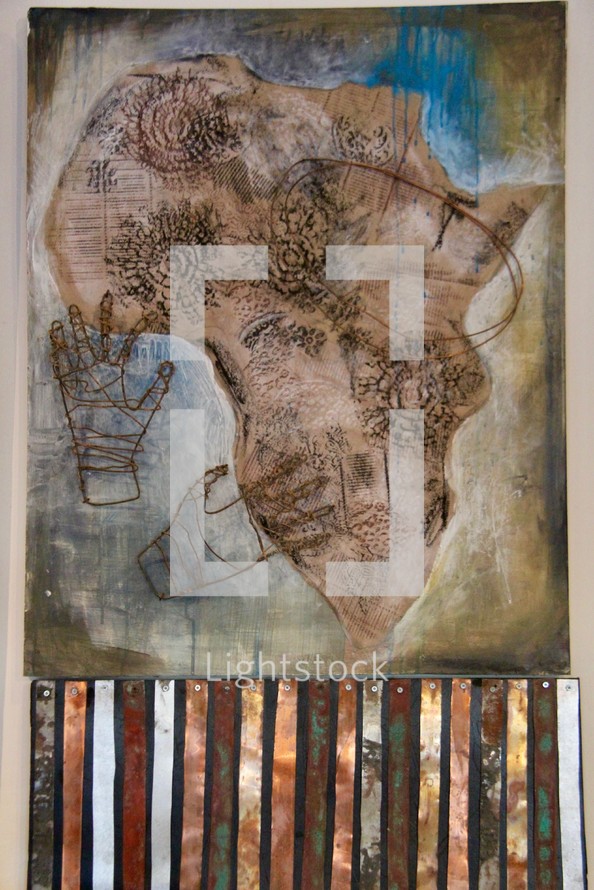 painting of the African continent 