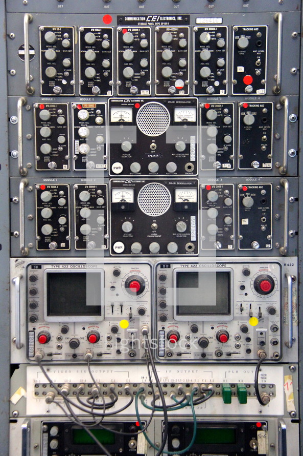 Space rocket launch control panel 