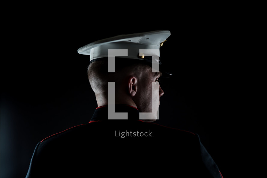 portrait of a marine in uniform 