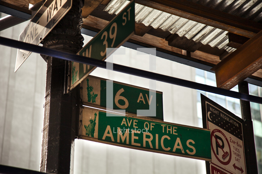 New York City street signs