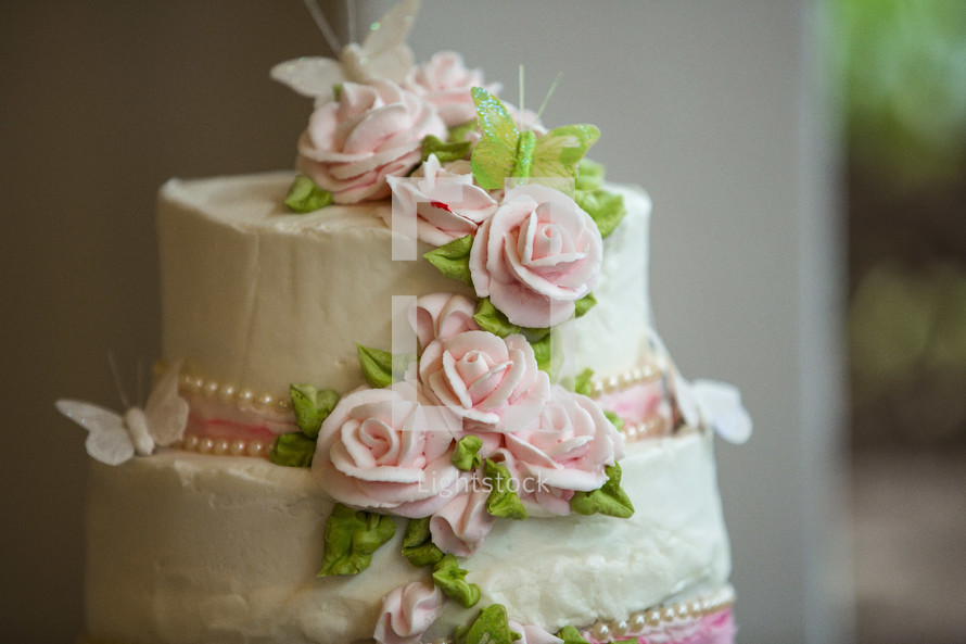 top of a wedding cake 