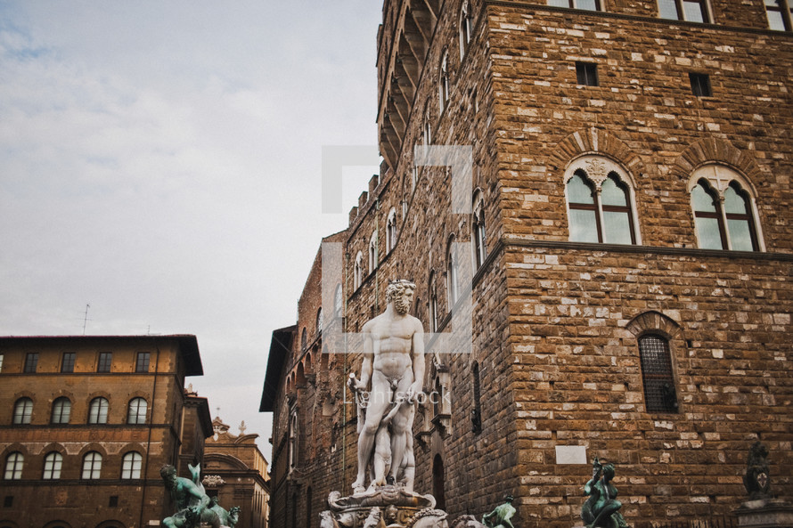 fountain statue of David -  Fontana del Nettuno (giuronzi)