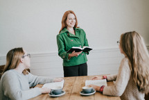 women at a fall Bible study 