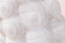 swirling white fabric 
