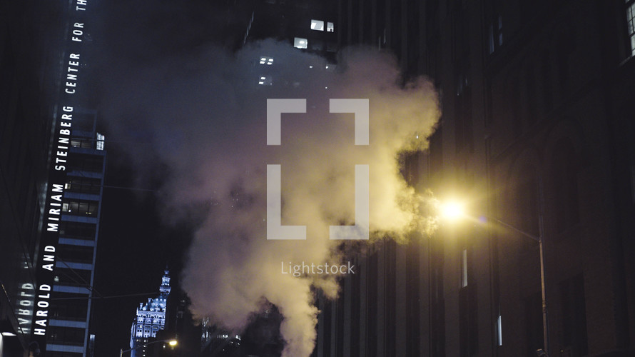 smoke in the streets of NYC