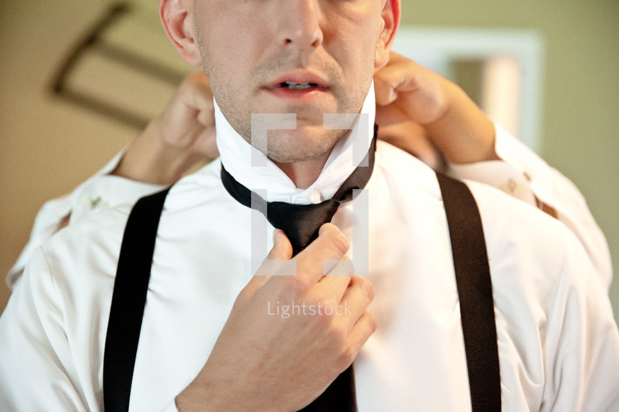 groom getting ready 