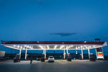 gas station at night 