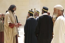 Jesus is questioned in the Temple 
