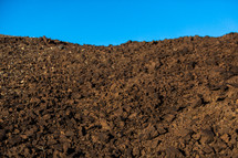 rocky gravel soil on a mountain side 