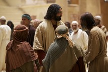 Jesus heals a blind man 