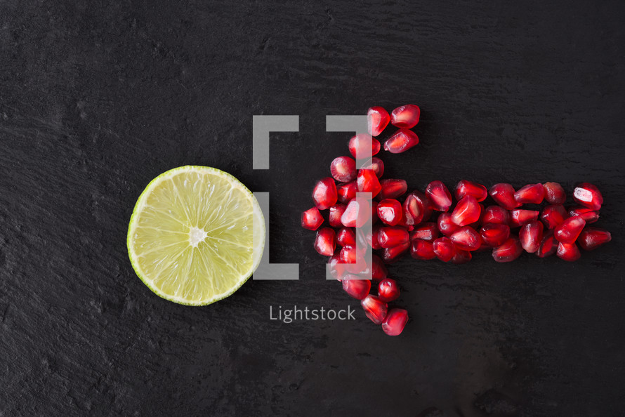 lime and pomegranate 