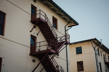 exterior stairway to apartments 