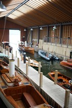 Boats in inside dock