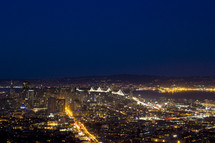 San Francisco skyline at night 