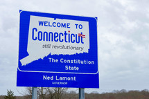 Welcome to Connecticut sign 