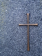 bronze cross on a stone, 

cross, bronze, stone, durable, stable, permanent, enduring, steady, lasting, firm, solid, everlasting, blue, moss, texture