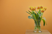 vase of tulips 