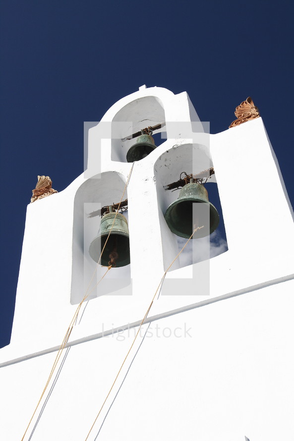 bell tower in Santorini, Greece