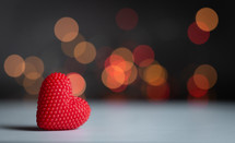 Red Heart with a ball bokeh