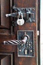Antique door lock.
