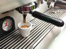 brewing an espresso 