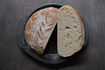 Making bread - decorative cuts on loaf